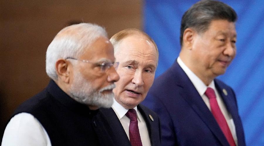 SCO Summit में एक मंच पर मोदी, पुतिन और जिनपिंग