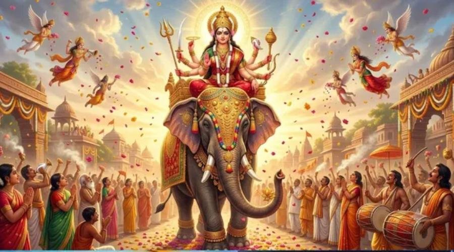 नवरात्रि में मां दुर्गा का हाथी पर आगमन क्यों माना जाता है शुभ? जानें हर सवारी का अर्थ